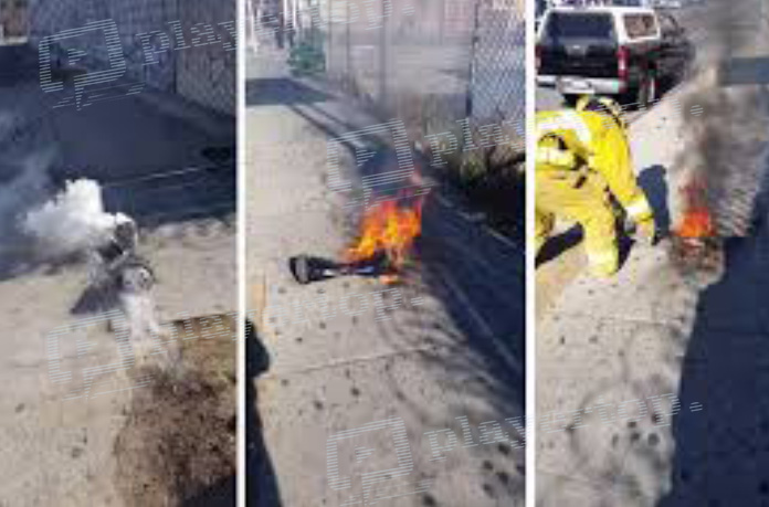 Hoverboard qui prend feu